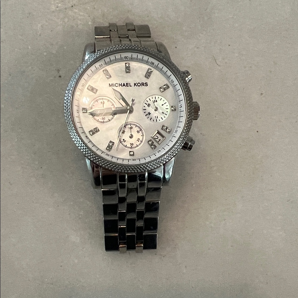 Michael Kors Silver Chronograph Watch